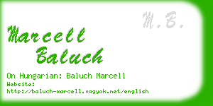 marcell baluch business card